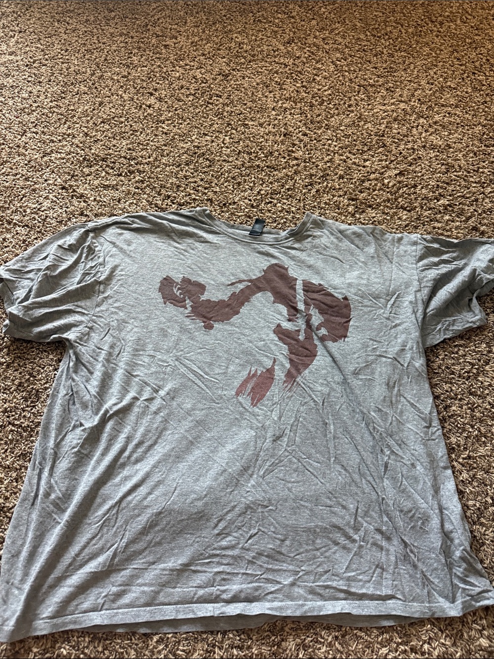 Loot Crate Gray Short-Sleeve Tee with Brown Graphic